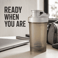 thumbnail image 5 of 500mL Protein Shaker Bottle with Mixing Ball and Measurement Scale, Handheld Fitness Water Cup for Smooth Protein Powder Blending, Gym Workouts and Daily Hydration, Gray, 5 of 5