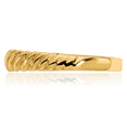 thumbnail image 3 of 14K Solid Yellow Gold Twisted Woven Crisscross Band Statement Ring, 3 of 5