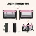thumbnail image 4 of Dream On Me Zazzy Portable Play yard with Bassinet, Pink, 4 of 7