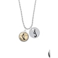 thumbnail image 2 of Delight Jewelry Silvertone Domed Music - Harp Silvertone Script Initial Disc - J - Charm Necklace, 20"+3", 2 of 4