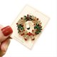 thumbnail image 2 of xihome Broche navideño de esmalte, accesorio festivo para fiestas, cierre de metal dorado, 2 of 6