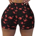thumbnail image 2 of Fotbe Flamingo Shorts Sin Costuras – Shorts Deportivos de Cintura Alta para Mujer, Elásticos para Gimnasio, Yoga, Running o Ciclismo-Large, 2 of 8