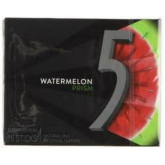 Wrigley Five Prism Gum Watermelon Prism Sugar Free Chewing Gum (Pack of 48)