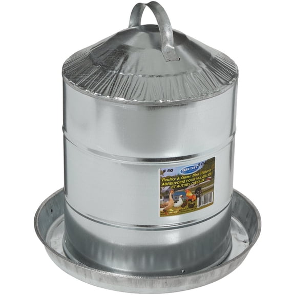 Miller Lite Miller 9835 5-Gallon Galvanized Poultry Fountain — Residential Use, Standard Application