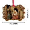thumbnail image 3 of Fiudx Ofertas de la semana Colgante plano con impresión acrílica de la Natividad en 2D, decoración navideña, colgante conmemorativo, 3 of 6