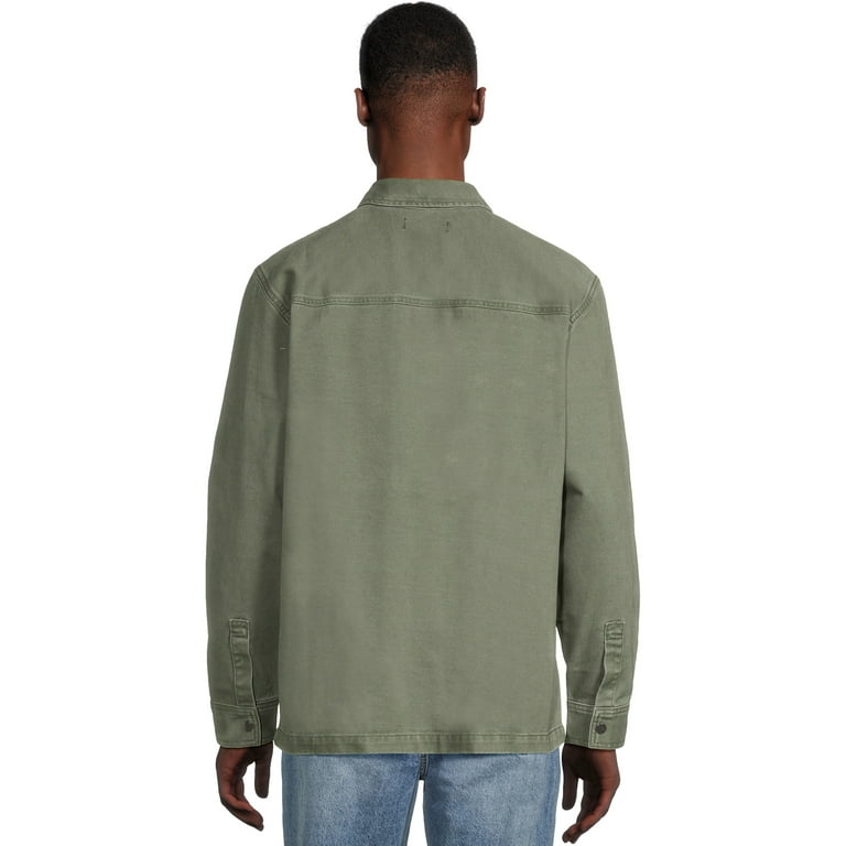 No Boundaries Men's Layering Twill Shirt Jacket, Sizes XS-3XL