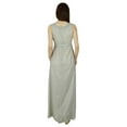 thumbnail image 4 of Bimba Women Maxi Dress Cotton Beige Sleeveless Gown Summer Custom Clothing, 4 of 6