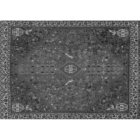 Ahgly Company Indoor Rectangle Persian Gray Traditional Area Rugs, 5' x 7'