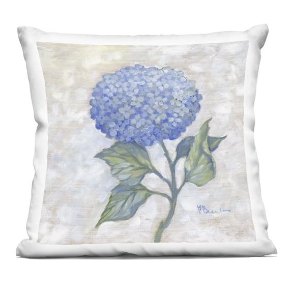 Stupell Industries Traditional Blue Hydrangea Bloom Design by Paul Brent Throw Pillow
