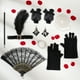 thumbnail image 5 of 1 set Flapper Diadema Collar Pearlace Guantes largos Medias de seda 1920 Flapper Women Accesorios de disfraces, 5 of 5