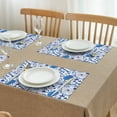 thumbnail image 4 of Blossom Flower Blue Floral Place Mats Table Mats for Outdoor Tables Desk Halloween Gifts Cute Funny Kitchen Table Mats, 4 of 5