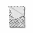 thumbnail image 2 of Animal Print Soft Flannel Fleece Blanket, Simplistic Monochrome Sketch Drawing Pattern of Various Breeds of Cattle, Cozy Plush for Indoor and Outdoor Use, 50" x 60", Black and White, by Ambesonne, 2 of 6