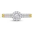 thumbnail image 2 of Solid 10K Yellow Gold Real Natural Diamond Bridal Matching Engagement Ring Wedding Band Set 1/2 Carat - Size - 6.5 ( .52 Cttw ), 2 of 5