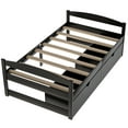 thumbnail image 5 of Hassch Twin Size Platform Bed, With Two Drawers, Espresso（New）, 5 of 9