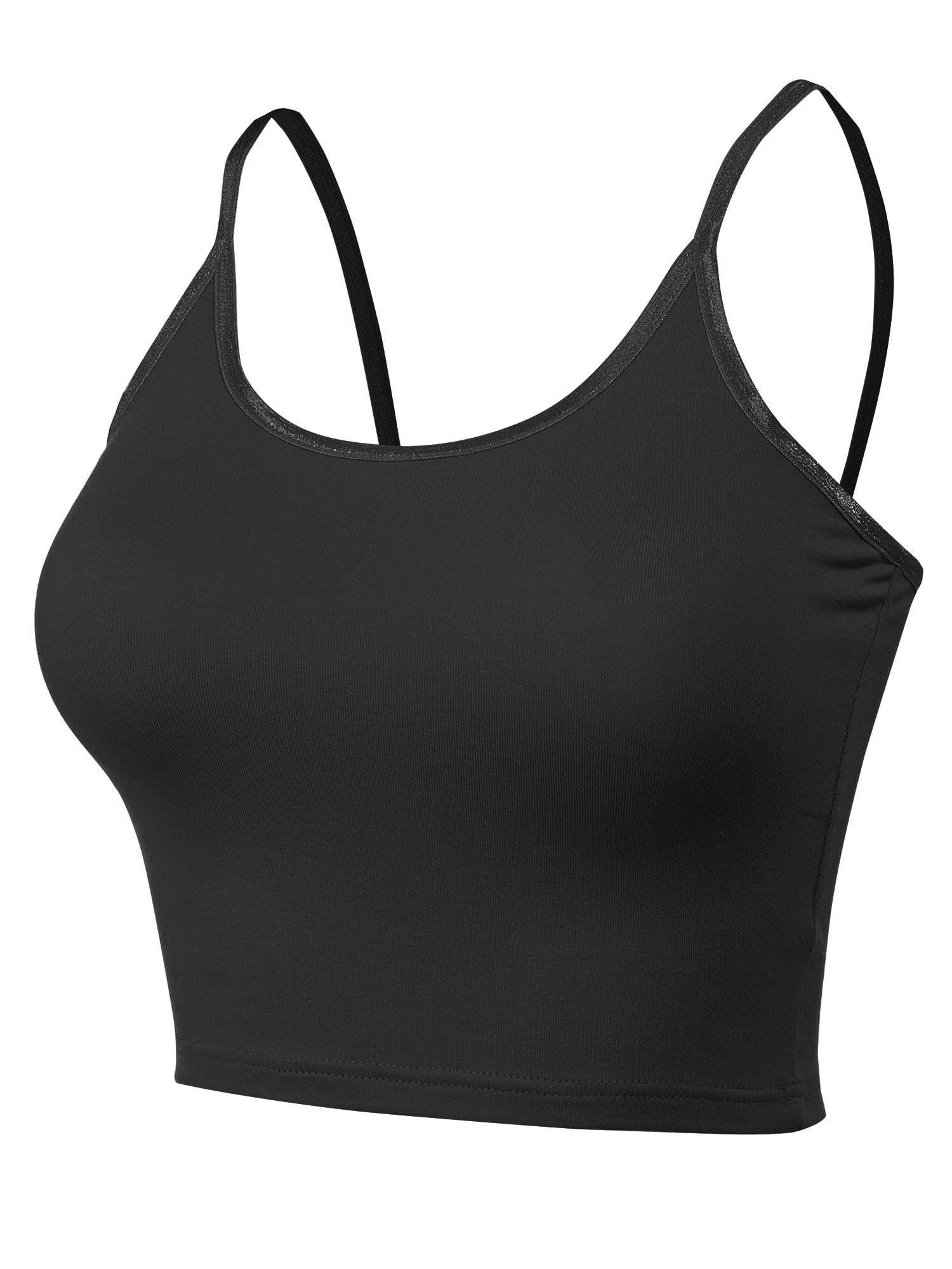 FashionMille Women's Scoop Neck Workout and Training Basic Sleeveless Racerback Crop Sports Active Camis Tanks Top