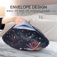 thumbnail image 4 of Yayeee Pillowcase Queen Size Set of 2 Satin Wrinkle Resistant Envelope Pillow Case, Red and White Fireworks Pattern, 4 of 8