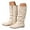 Beige, variant on Women's Mid-Calf Boots Women's Mid-Calf Boots with Chunky Heel, Pointed Toe, Comfortable and Fashionable for Fall and Winter Wear for Women. Pink,Size 7.5