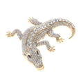 thumbnail image 2 of Large Alligator Rhinestone Brooch, 2 of 4