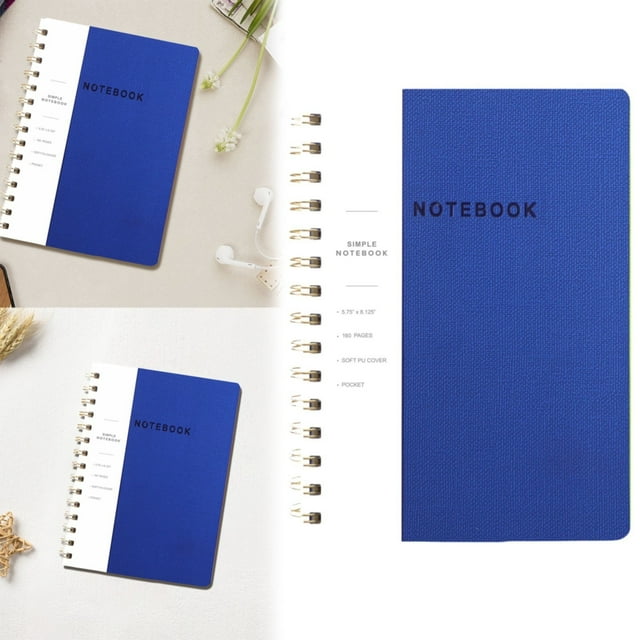 AKEGAMN Clearance! Notebook College Ruled Journal With Inner Pockets And 160 Pages PU Leather Cover Business Journal Twin Wire Binding Notebook Perfect For & Home School Elegant Design: The Notebook