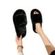 thumbnail image 1 of Zapatos Deslizantes Mujer Punta Abierta Casa Viscoelástica Forrada Piel Sintética, 1 of 8