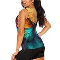 thumbnail image 3 of Balery Vibrant Rainbow Butterfly A Camiseta sin mangas estampada ligera para mujer, tops de entrenamiento sin mangas, camisetas de yoga transpirables de secado rápido.-Medium, 3 of 7
