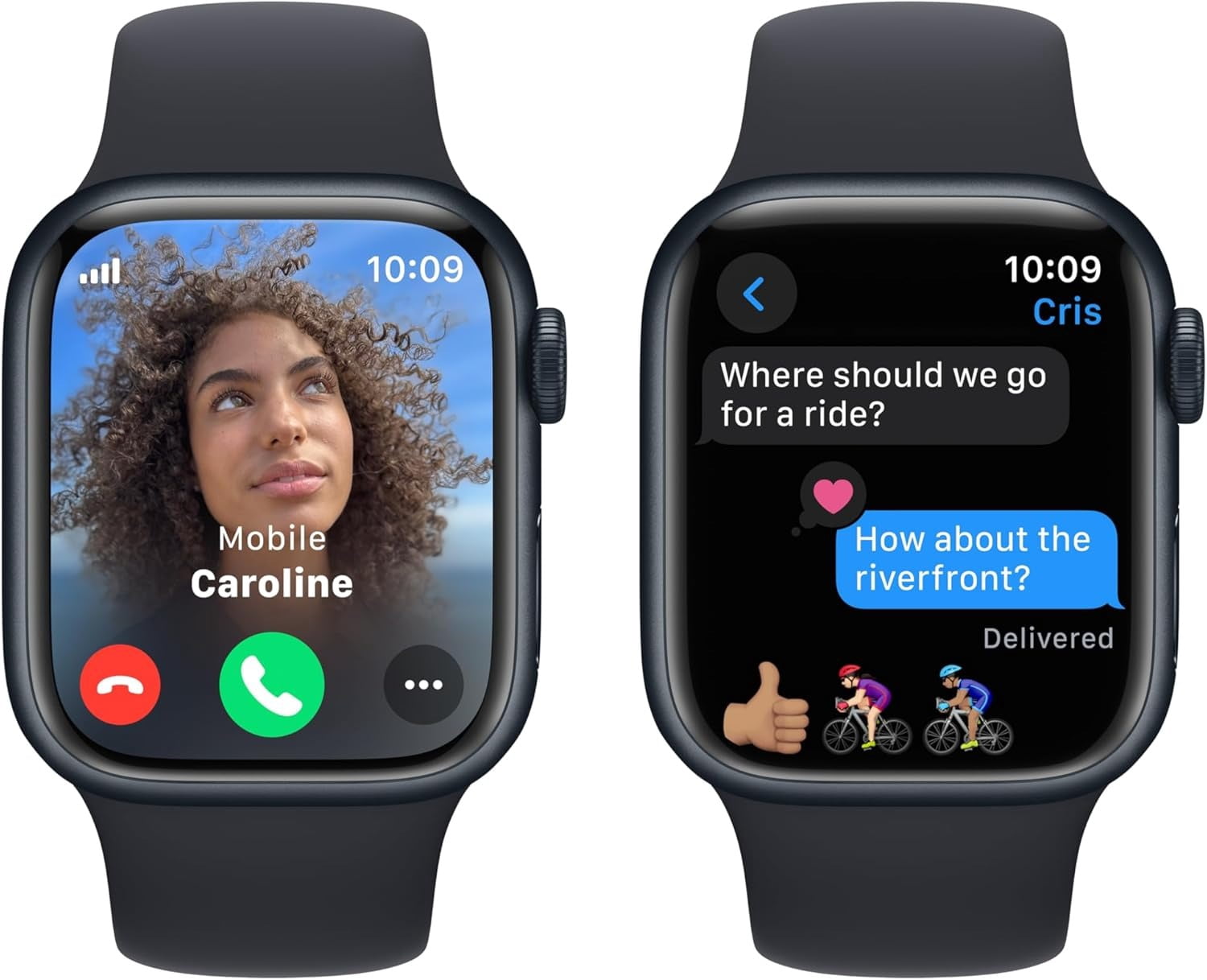 Restored Apple Watch Series 9 With Blood Oxygen. GPS + Cellular 41mm Midnight Aluminum Case with Midnight Sport Band - S/M. (Refurbished)