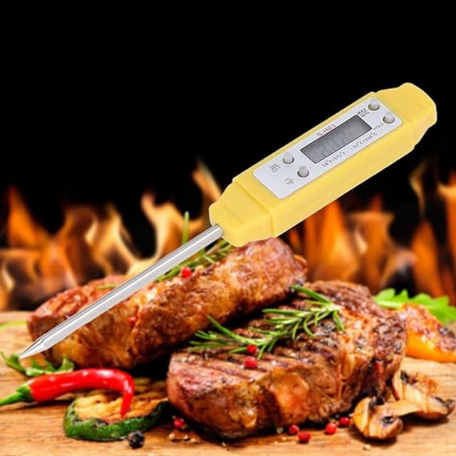 TermóMetro para Alimentos, Herramientas para Barbacoa, PortáTil, TermóMetros para Carne para Cocinar, TermóMetro ElectróNico Digital de Bolsillo para Parrilla