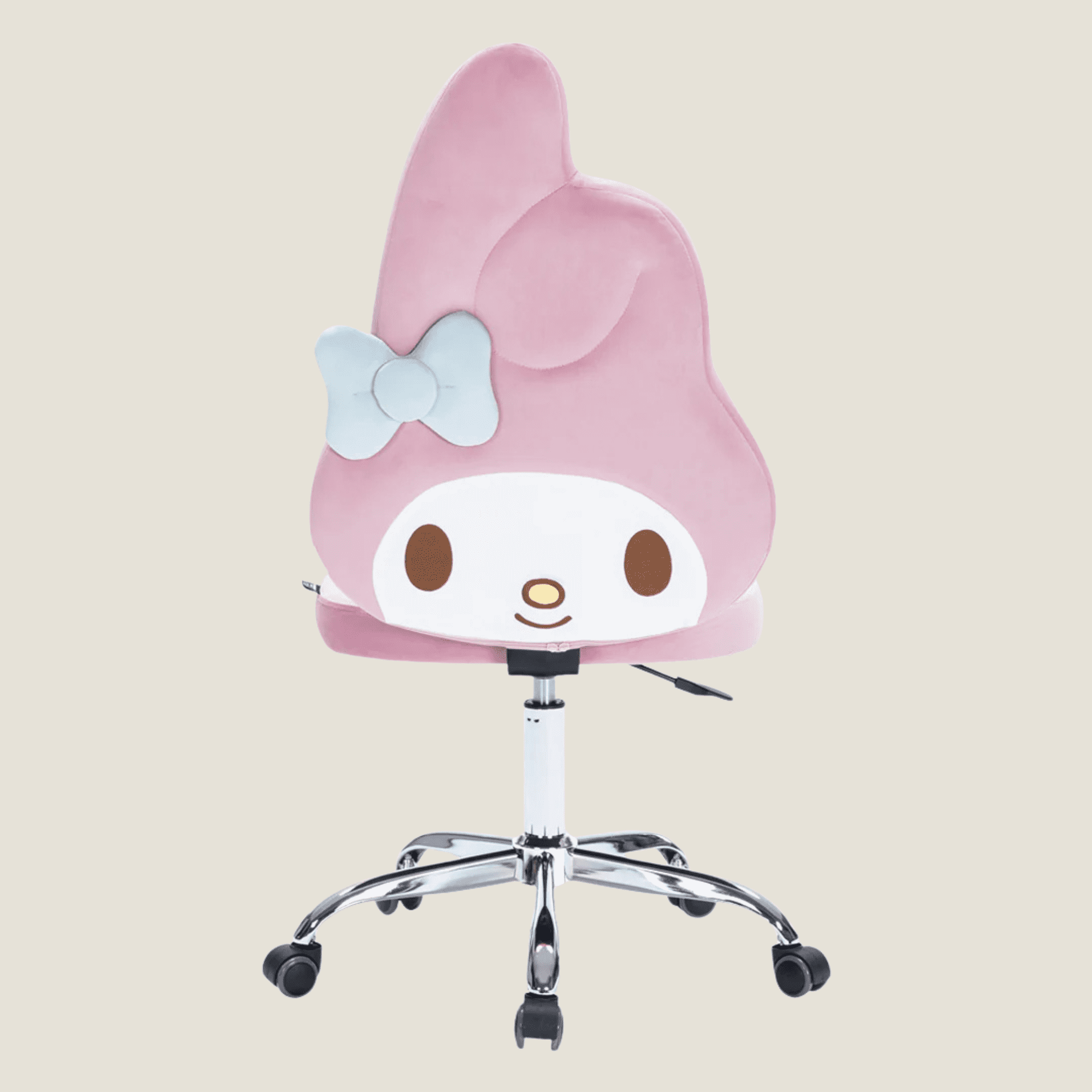 Impressions Vanity My Melody Swivel Vanity Chair for Makeup Desk, Adjustable Height, Light Pink