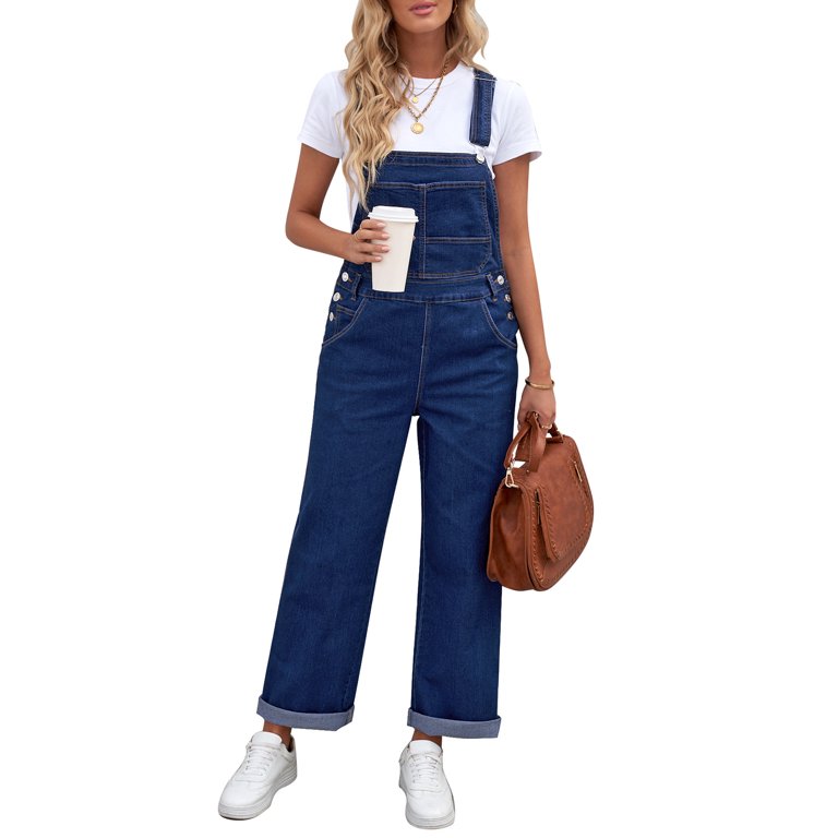 luvamia Women's Baggy Straight Leg Jean Pants Classic Adjustable