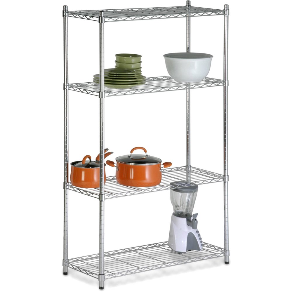 Honey Can Do Urban 4Tier Adjustable Storage Rack, Chrome