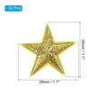 thumbnail image 2 of 5 Parches de estrella para planchar, parches bordados para coser, adornos para ropa y chaquetas, dorado 33Pcs, 2 of 7