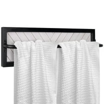 Autumn Alley Farmhouse Towel Rack – Black and White Shiplap Farmhouse Bathroom Decor