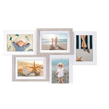5-photo two-tone collage wall sculpture - 4x6