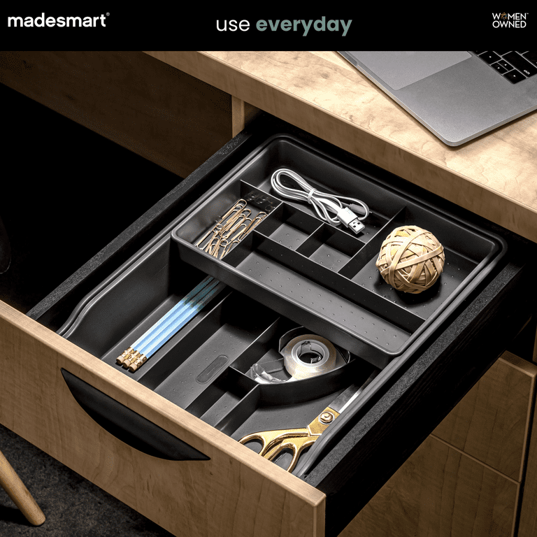 Madesmart 12-Compartment Junk Drawer Organizer, White photo 5