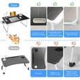 thumbnail image 3 of Foldable Laptop Bed Desk with USB Charge Port, Multifunctional Laptop Stand, 3 of 7