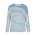 thumbnail image 4 of Jsaierl Womens Sweatshirts Cute Tie Dye Print Sweatshirts Round Neck Dressy Casual Pullover Tops Workout Long Sleeve Shirts, 4 of 5