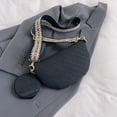 thumbnail image 4 of Bolso bandolera Bolso de pecho para mujer Bolso de cinturón de cuero PU Paquete informal impermeable para mujer (Negro), 4 of 5