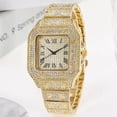 thumbnail image 4 of Cross-Border Square Watch Starry Steel Belt Diamond-Embedded European and American Men's Roman Scale Starry Fashion Quartz Watch, 4 of 9