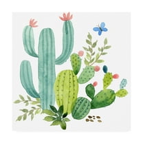 Trademark Fine Art 'Happy Cactus Painting IV' Canvas Art by Jane Maday