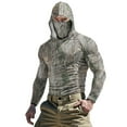 thumbnail image 1 of Face Mask for Sun Protection, Unisex Summer Camo Hooded Ice Silk Top with Built-in Face Mask, 1 of 9