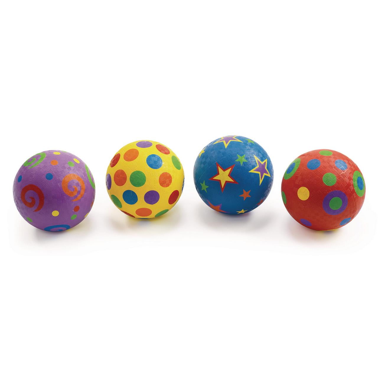 Excellerations 5 Inch Colorful Playground Balls Set of 4 for Toddler