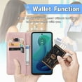 thumbnail image 7 of SaniMore for Motorola Moto G Wallet Case with Embossed Mandala PU Leather Flip Protection Wrist Strap Credit Card Holder Pocket Kickstand Shockproof Case for Motorola Moto G, Rosegold, 7 of 7