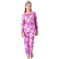 thumbnail image 4 of Topgal Little & Big Girls Tie Dye Yellow Purple Butterfly Pajamas Long Sleeves & Pants 2-Piece Clothes Set Cute Jammies Size 16, 4 of 6