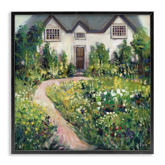 Stupell Industries Traditional Rural Floral Cottage Garden Blooms Black Framed Giclee Art, 12 x 12, by Tim O'Toole