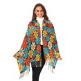 thumbnail image 3 of FORMRS Womens Scarf Winter Soft Long Big Warm Shawls Wrap Tassel Scarves, Blooming Flowers, 3 of 9