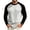 190#White, variant on Mens Raglan Contrast Color Long Sleeve T Shirts Crew Neck Regular Fit Shirts Soft Fabric Outdoor Walking Tops Dark Green 4XL