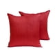 thumbnail image 1 of Funda de almohada lumbar decorativa HomeCentric, color rojo sangre, paquete de 2, 30 x 45 cm (12 x 18 pulgadas), seda artística, lisa y lisa, estilo moderno liso - Lujo rojo sangre, 1 of 5