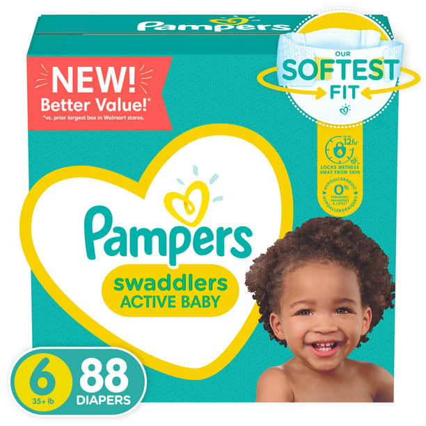 Decoderen fee realiteit Pampers Swaddlers Active Baby Diapers, Size 6, 88 Count - Walmart.com