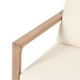 thumbnail image 5 of GDF Studio Petteti Outdoor Acacia Wood Club Chairs with Cushions, Set of 2, Brown and Beige, 5 of 8