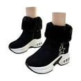 thumbnail image 3 of WEAIXIMIUNG Bottes Western pour Femmes Mode Hiver en Daim Bottines Chaudes Confortables avec Tempérament, 3 of 7